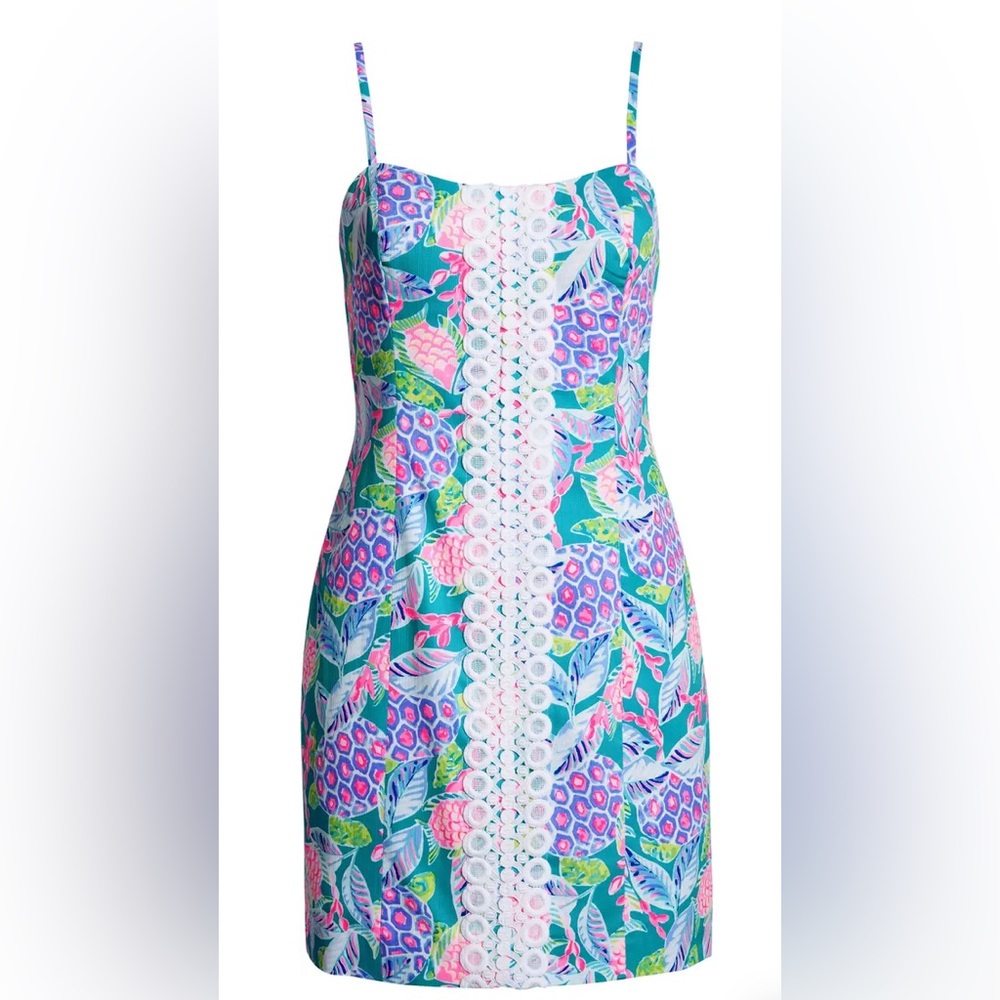 Lilly Pulitzer Shelli Floral Stretch Cotton Shift Dress NWT - Picture 1 of 7